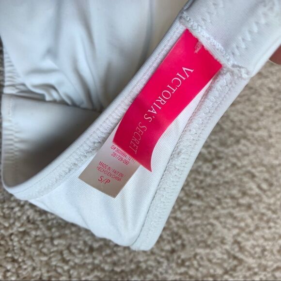VICTORIA'S Secret white gem jewelled bandeau bikini top Sz S🇨🇦 - Picture 8 of 10